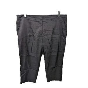 Eileen Fisher Capris Pants 16 Gray Linen Blend mininalist City #1111